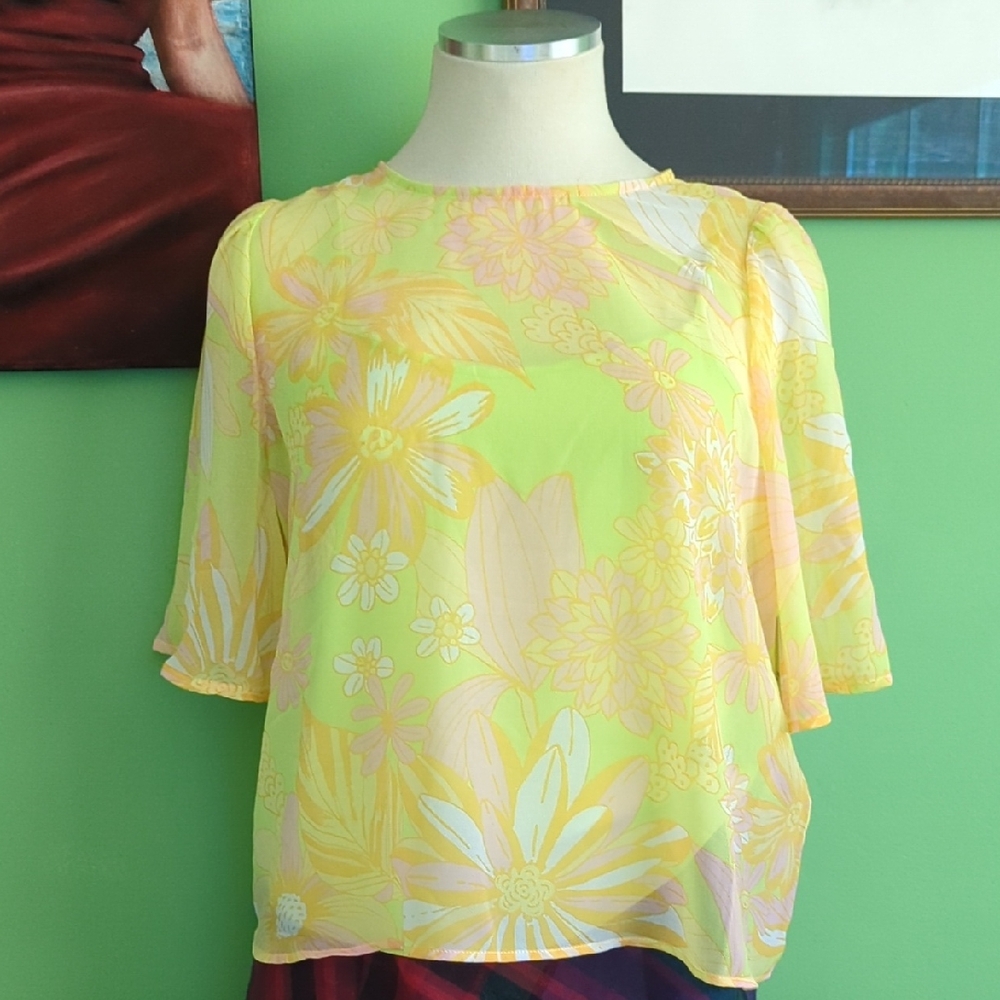 Floral Yellow Top